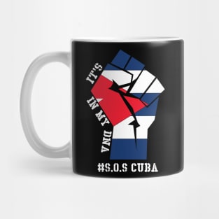 Sos Cuba Flag Cuban Power Pride it's in my DNA Vintage Mug